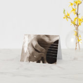 Gitarrist-Blindkarte Karte (Gelbe Blume)