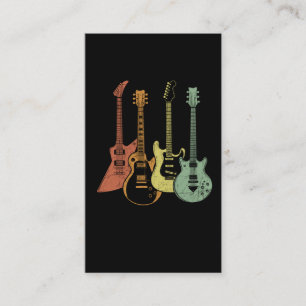 Gitarrist Bunte Musikinstrumente Gitarren Visitenkarte