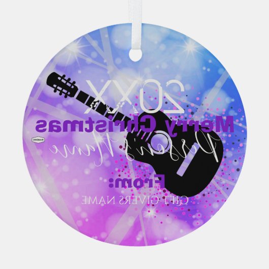 Gitarrist Christmas Ornament HAMbWG (Rückseite)