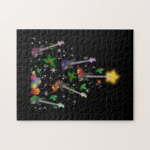 Gitarrist Christmas Tree Guitar Birthday Puzzle (Horizontal)