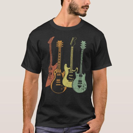 Gitarrist Colorful Musical Instruments Gitarren T-Shirt (Vorderseite)