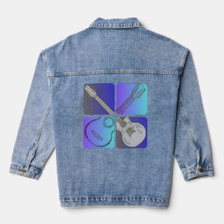 Gitarrist Cool Musician Design Jeansjacke