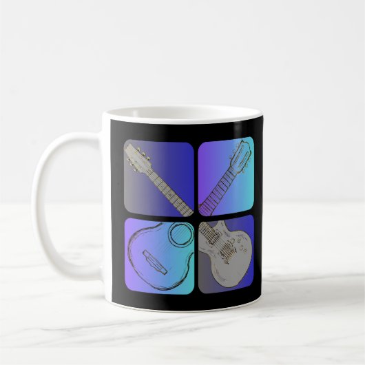 Gitarrist Cool Musician Design Kaffeetasse (Links)
