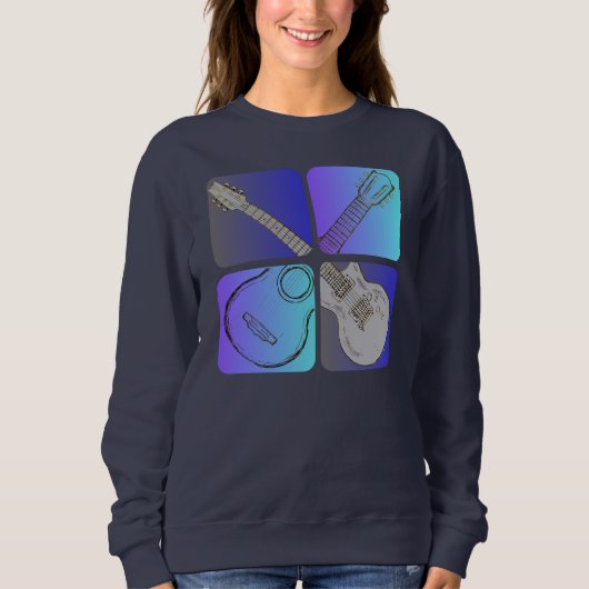 Gitarrist Cool Musician Design Sweatshirt (Vorderseite)