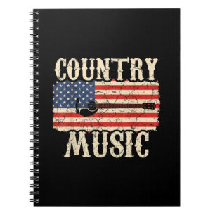 Gitarrist Country Gitarre American Flag Birth Notizblock