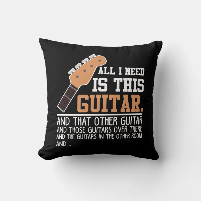 Gitarrist der Funny Guitar Ich brauche alle Gitarr Kissen (Vorderseite)