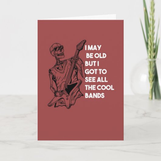 Gitarrist der Rock And Roll Heavy Metal Band Karte (Vorderseite)