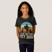 Gitarrist Dog Retro Music Gitarrist Animal T-Shirt (Vorne ganz)