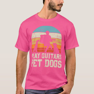 Gitarrist Dog Retro Music Gitarrist Animal T-Shirt