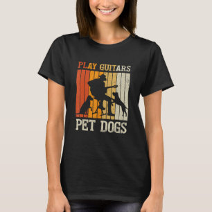Gitarrist Dog Retro Music Gitarrist Animal T-Shirt