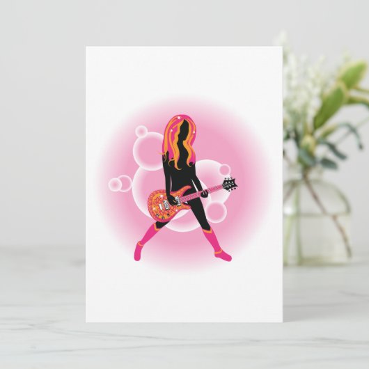 Gitarrist Einladung (Stehend Vorderseite)