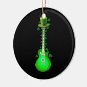 Gitarrist Electric Guitar Leprechaun St Patrick's Keramik Ornament (Links)