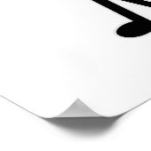 Gitarrist Flying V Strichmännchen Poster (Ecke)