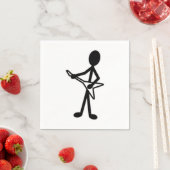 Gitarrist Flying V Strichmännchen Serviette (Beispiel)