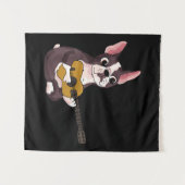 Gitarrist Frenchie Bulldog Wandteppich (Vorderseite (Horizontal))