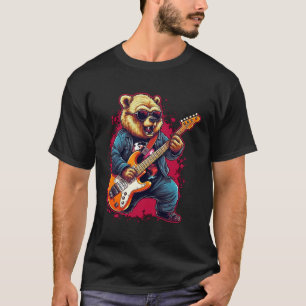 Gitarrist Funny Bear spielt Gitarrenmusik Gitarre T-Shirt