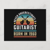 Gitarrist geboren 1960 60th Birthday Guitar Gift V Postkarte (Vorderseite)