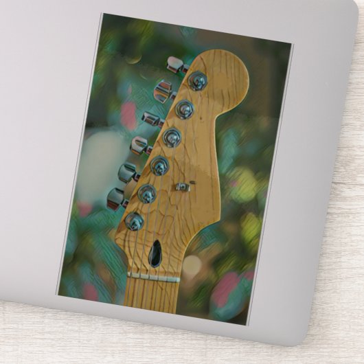 Gitarrist Geburtstagsgeschenk Aufkleber (Detail)