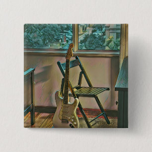 Gitarrist Geburtstagsgeschenk Button