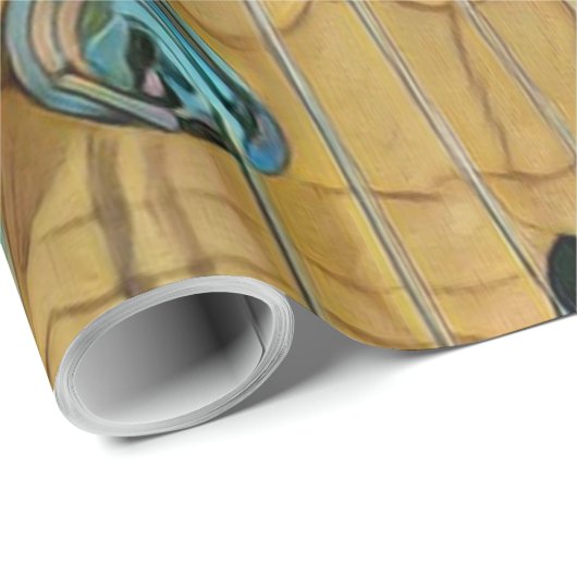 Gitarrist Geburtstagsgeschenk Geschenkpapier (Rolleneckpunkt)