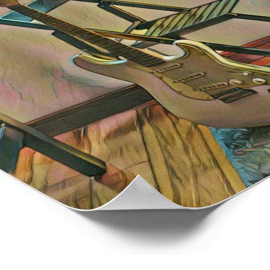 Gitarrist Geburtstagsgeschenk Poster (Ecke)