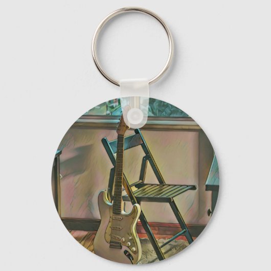 Gitarrist Geburtstagsgeschenk Schlüsselanhänger (Vorderseite)
