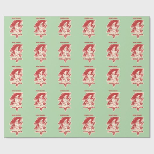 Gitarrist Geschenkpapier (Flach)