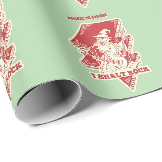 Gitarrist Geschenkpapier (Rolleneckpunkt)