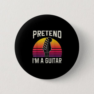 Gitarrist gibt vor, ich sei eine Gitarre Geburtsta Button