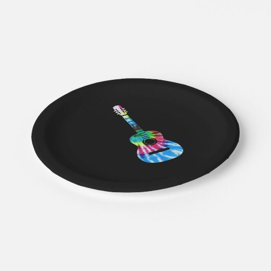 Gitarrist Gift Pappteller (Schrägansicht)