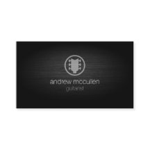 Gitarrist Gitarre Icon Brushed Metal Musician