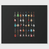 Gitarrist Gitarre Musical Instrument Rock and Roll Geschenkpapier (Flach)