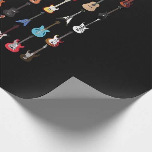 Gitarrist Gitarre Musical Instrument Rock and Roll Geschenkpapier (Ecke)