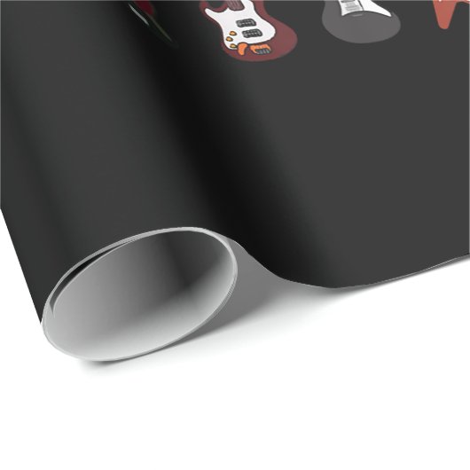 Gitarrist Gitarre Musical Instrument Rock and Roll Geschenkpapier (Rolleneckpunkt)