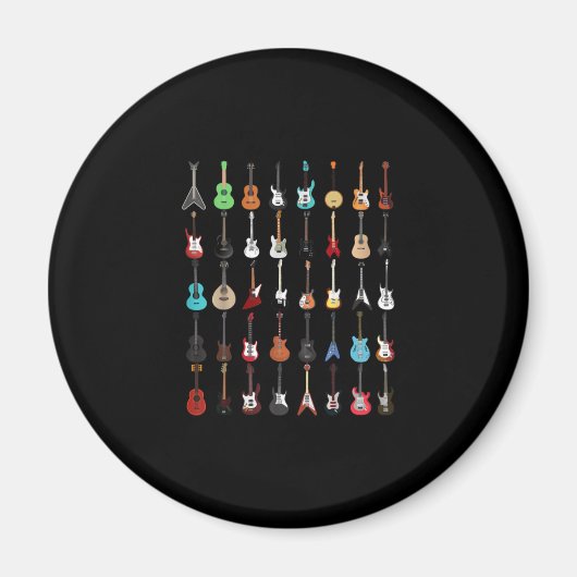 Gitarrist Gitarre Musical Instrument Rock and Roll Magnet (Vorne)