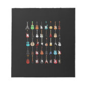 Gitarrist Gitarre Musical Instrument Rock and Roll Notizblock (Vorderseite)