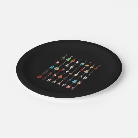 Gitarrist Gitarre Musical Instrument Rock and Roll Pappteller (Schrägansicht)