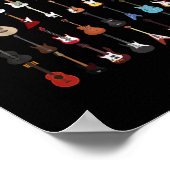 Gitarrist Gitarre Musical Instrument Rock and Roll Poster (Ecke)