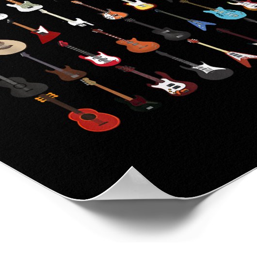 Gitarrist Gitarre Musical Instrument Rock and Roll Poster (Ecke)