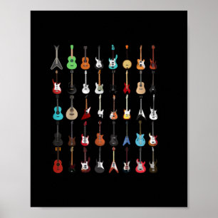 Gitarrist Gitarre Musical Instrument Rock and Roll Poster