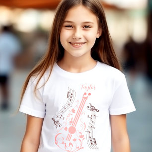 Gitarrist Gitarre Player Music Pink Custom Name T-Shirt