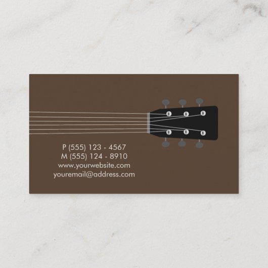 Gitarrist Gitarrist Musiker Visitenkarte (Rückseite)