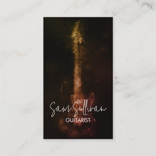 Gitarrist Gitarrist Musiker Visitenkarte (Vorderseite)