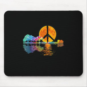 Gitarrist Guitar Lake Shadow Peace Liebe Guitar Mousepad