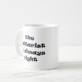 Gitarrist hat immer recht kaffeetasse (Vorderseite Links)