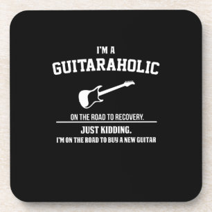 Gitarrist Ich bin Guitaraholic Geburtstag Getränkeuntersetzer