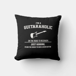 Gitarrist Ich bin Guitaraholic Geburtstag Kissen