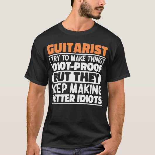 Gitarrist ich versuche, Dinge zu machen Lustige Sp T-Shirt (Vorderseite)