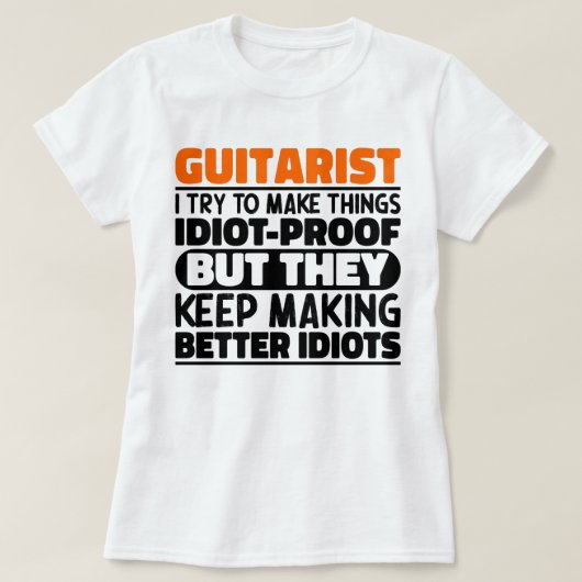 Gitarrist ich versuche, Dinge zu machen Lustige Sp T-Shirt (Design vorne)