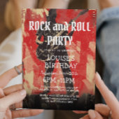 Gitarrist Illustration Rock and Roll Party Einladung